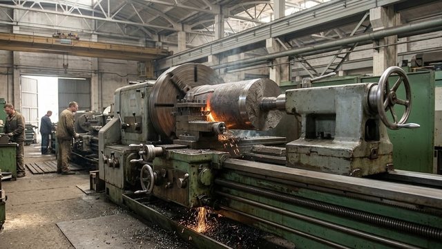 Токарный станок по металлу для цеха: масса, мощность, обороты и точность